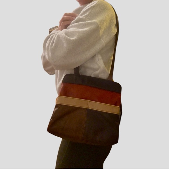 Vintage Patchwork Leather Shoulder Bag - Picture 9 of 12